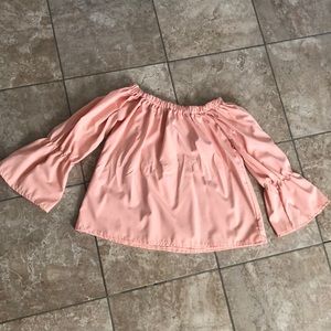 Blush Pink off the shoulder top